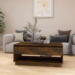 vidaXL Coffee Table Chipboard Home Couch Centre Side Sofa Table Multi Colours - smoked oak - Additional view 8