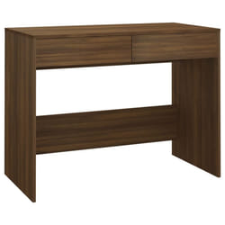 vidaXL Desk Home Office Working Writing Table Computer Desk Engineered Wood - brown oak