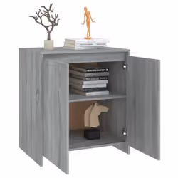 vidaXL Sideboard Storage Cupboard Cabinet Buffet Highboard Engineered Wood - grey sonoma - Additional view 5