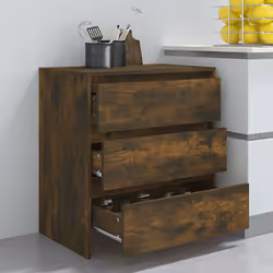vidaXL Sideboard Storage Cupboard Cabinet Buffet Highboard Engineered Wood - smoked oak - Additional view 8