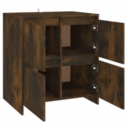 vidaXL Sideboard Chipboard Bedroom Storage Book Console Cabinet Multi Colours - smoked oak - Additional view 5