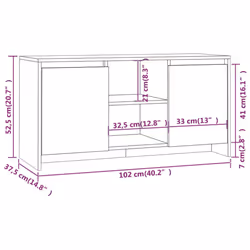 vidaXL TV Cabinet TV Stand Media TV Unit Entertainment Centre Engineered Wood - grey sonoma - Additional view 8