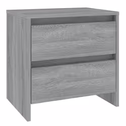 vidaXL 1/2x Bedside Cabinet Chipboard Home Side End Accent Table Multi Colours - grey sonoma, 1