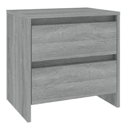vidaXL 1/2x Bedside Cabinet Chipboard Home Side End Accent Table Multi Colours - grey sonoma, 1