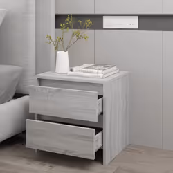 vidaXL 1/2x Bedside Cabinet Chipboard Home Side End Accent Table Multi Colours - grey sonoma, 1 - Additional view 7