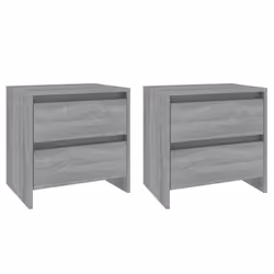 vidaXL 1/2x Bedside Cabinet Chipboard Home Side End Accent Table Multi Colours - grey sonoma, 2