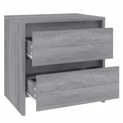 vidaXL 1/2x Bedside Cabinet Chipboard Home Side End Accent Table Multi Colours - grey sonoma, 2 - Additional view 5
