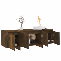 vidaXL TV Cabinet TV Stand Media TV Unit Entertainment Centre Engineered Wood - smoked oak - Additional view 4
