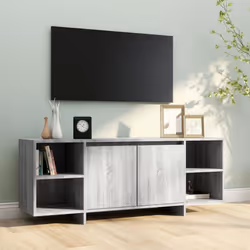vidaXL TV Cabinet TV Stand Media TV Unit Entertainment Centre Engineered Wood - grey sonoma