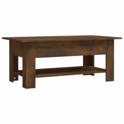 vidaXL Coffee Table Couch Table Hall End Center Accent Table Engineered Wood - smoked oak