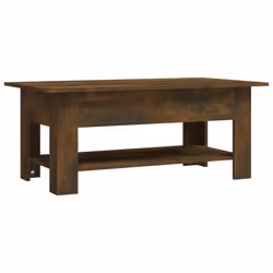 vidaXL Coffee Table Couch Table Hall End Center Accent Table Engineered Wood - smoked oak
