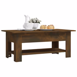 vidaXL Coffee Table Couch Table Hall End Center Accent Table Engineered Wood - smoked oak - Additional view 5