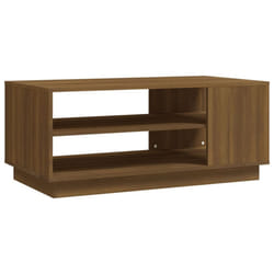 vidaXL Coffee Table Couch Table Hall End Center Accent Table Engineered Wood - brown oak