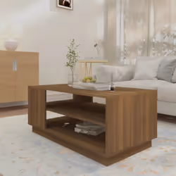 vidaXL Coffee Table Couch Table Hall End Center Accent Table Engineered Wood - brown oak