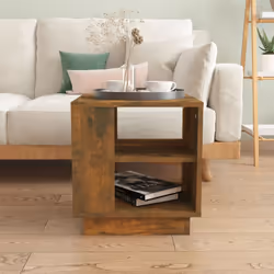 vidaXL Coffee Table Couch Table Hall End Center Accent Table Engineered Wood - smoked oak - Additional view 4