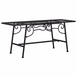 vidaXL Tree Bench 110 cm Black Steel Outdoor Seating Chair Garden Patio Bench