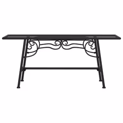 vidaXL Tree Bench 110 cm Black Steel Outdoor Seating Chair Garden Patio Bench