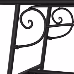 vidaXL Tree Bench 110 cm Black Steel Outdoor Seating Chair Garden Patio Bench - Additional view 4