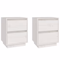 VidaXL 813318, White, Pinewood, 400 mm, 350 mm, 500 mm, 2 pc(s)