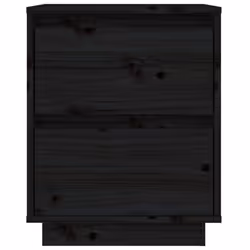 vidaXL 1/2x Solid Wood Pine Bedside Cabinet Storage Side Cabinet Multi Colours - black, 2 - Additional view 7