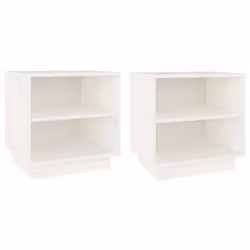 VidaXL 813328, White, Pinewood, 400 mm, 340 mm, 400 mm, 2 pc(s)