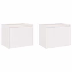 vidaXL Wall Cabinet Hanging Storage Cabinet Wall Cupboard Solid Wood Pine - white, 2