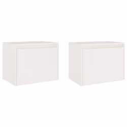 vidaXL Wall Cabinet Hanging Storage Cabinet Wall Cupboard Solid Wood Pine - white, 2