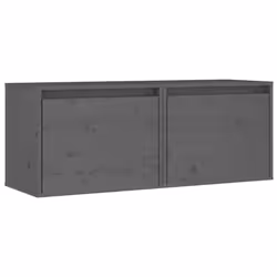 vidaXL Wall Cabinet Hanging Storage Cabinet Wall Cupboard Solid Wood Pine - grey, 2 - Additional view 5