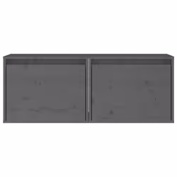 vidaXL Wall Cabinet Hanging Storage Cabinet Wall Cupboard Solid Wood Pine - grey, 2 - Additional view 6