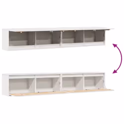 vidaXL Wall Cabinet Hanging Storage Cabinet Wall Cupboard Solid Wood Pine - white, 2 - Additional view 8