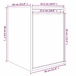 vidaXL Wall Cabinet Hanging Storage Cabinet Wall Cupboard Solid Wood Pine - white, 2 - Additional view 4