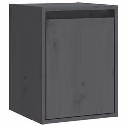 vidaXL Wall Cabinet Hanging Storage Cabinet Wall Cupboard Solid Wood Pine - grey, 2 - Additional view 5