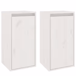 vidaXL Wall Cabinet Hanging Storage Cabinet Wall Cupboard Solid Wood Pine - white, 2
