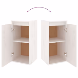 vidaXL Wall Cabinet Hanging Storage Cabinet Wall Cupboard Solid Wood Pine - white, 2 - Additional view 10