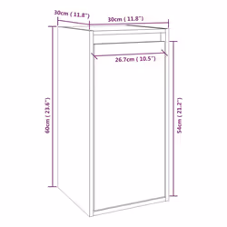 vidaXL Wall Cabinet Hanging Storage Cabinet Wall Cupboard Solid Wood Pine - white, 2 - Additional view 4