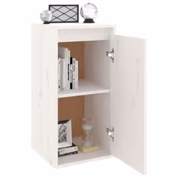 vidaXL Wall Cabinet Hanging Storage Cabinet Wall Cupboard Solid Wood Pine - white, 2 - Additional view 6
