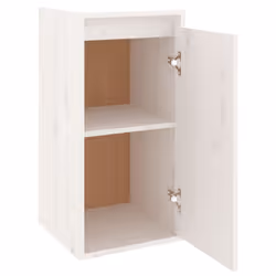 vidaXL Wall Cabinet Hanging Storage Cabinet Wall Cupboard Solid Wood Pine - white, 2 - Additional view 9