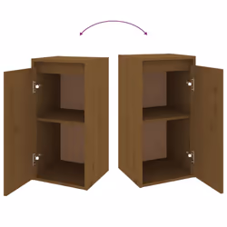 vidaXL Wall Cabinet Hanging Storage Cabinet Wall Cupboard Solid Wood Pine - honey brown, 2 - Additional view 10