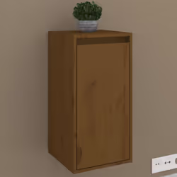 vidaXL Wall Cabinet Hanging Storage Cabinet Wall Cupboard Solid Wood Pine - honey brown, 2