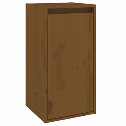 vidaXL Wall Cabinet Hanging Storage Cabinet Wall Cupboard Solid Wood Pine - honey brown, 2 - Additional view 6