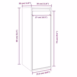 vidaXL 1/2x Solid Wood Pine Wall Cabinet Shelf Hanging Wall Unit Multi Colours - white, 1 - Additional view 10
