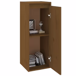 vidaXL 1/2x Solid Wood Pine Wall Cabinet Shelf Hanging Wall Unit Multi Colours - honey brown, 2 - Additional view 3