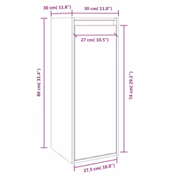 vidaXL 1/2x Solid Wood Pine Wall Cabinet Shelf Hanging Wall Unit Multi Colours - honey brown, 2 - Additional view 4