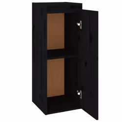 vidaXL 1/2x Solid Wood Pine Wall Cabinet Shelf Hanging Wall Unit Multi Colours - black, 2 - Additional view 6