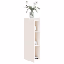 vidaXL Wall Cabinet Storage TV Cabinet TV Unit Hanging Cabinet Solid Wood Pine - white, 1 - Additional view 10