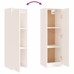 vidaXL Wall Cabinet Storage TV Cabinet TV Unit Hanging Cabinet Solid Wood Pine - white, 1 - Additional view 6