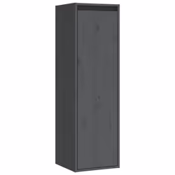 vidaXL Wall Cabinet Storage TV Cabinet TV Unit Hanging Cabinet Solid Wood Pine - grey, 2 - Additional view 3