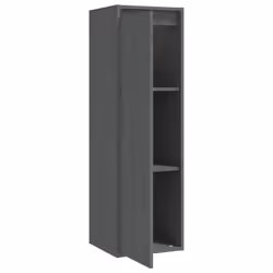 vidaXL Wall Cabinet Storage TV Cabinet TV Unit Hanging Cabinet Solid Wood Pine - grey, 2 - Additional view 6