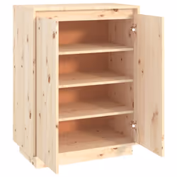 vidaXL Solid Wood Pine Shoe Cabinet Home Organiser Rack Shelf Multi Colours - brown - Additional view 7