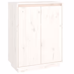 vidaXL Solid Wood Pine Shoe Cabinet Home Organiser Rack Shelf Multi Colours - white